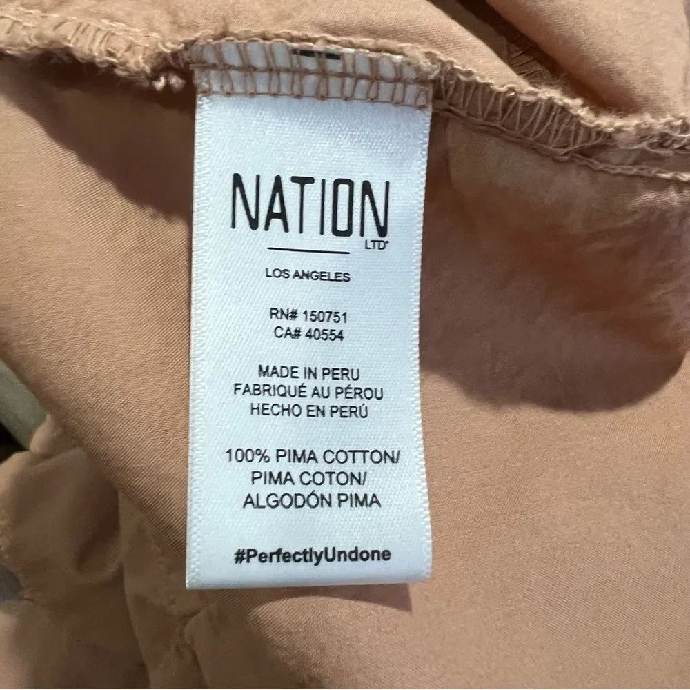 Nation LTD Bixby Romper Tan Size Small